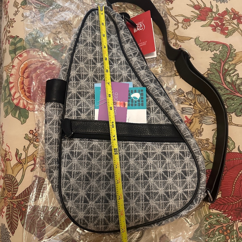 NWT AmeriBag Healthy Back Bag 17" wool special edition bag w/leather strap - Picture 9 of 13